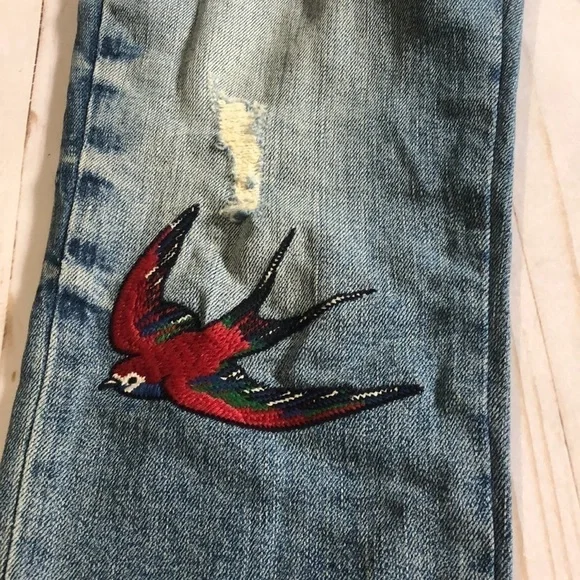 Gap butterfly embroidered jeans size 25 NWT - Picture 3 of 12